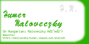 humer maloveczky business card